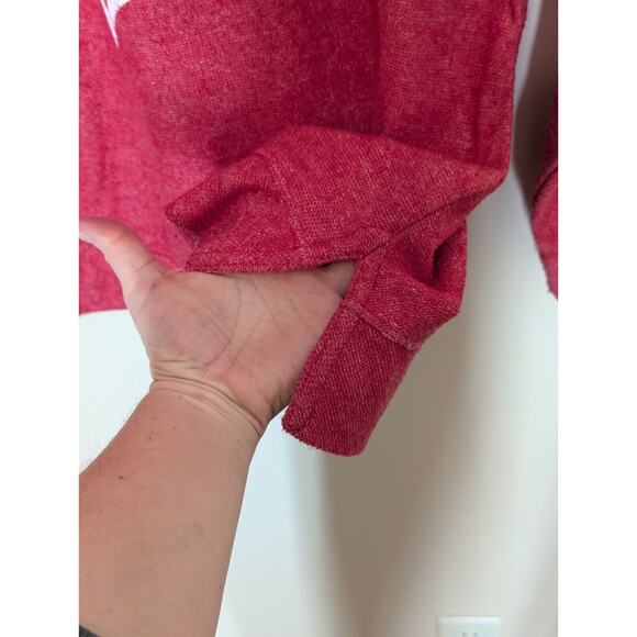 Women's Red Wisconsin Badgers Pullover Knit Sweater Size Small Side Slits - Picture 5 of 9